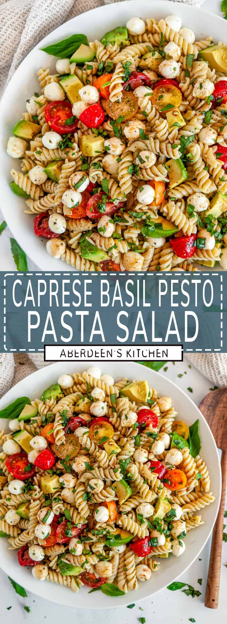 Caprese Pesto Pasta Salad - Aberdeen's Kitchen