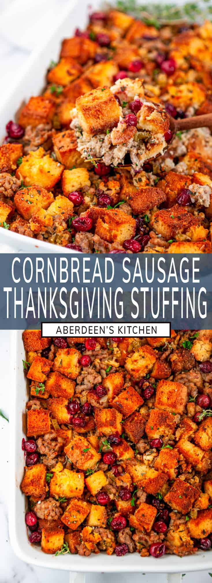 Cornbread Sausage Stuffing - Aberdeen's Kitchen