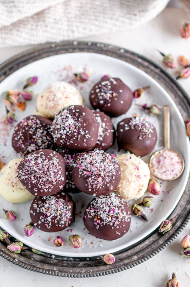 Dark Chocolate Rose Truffles - Aberdeen's Kitchen