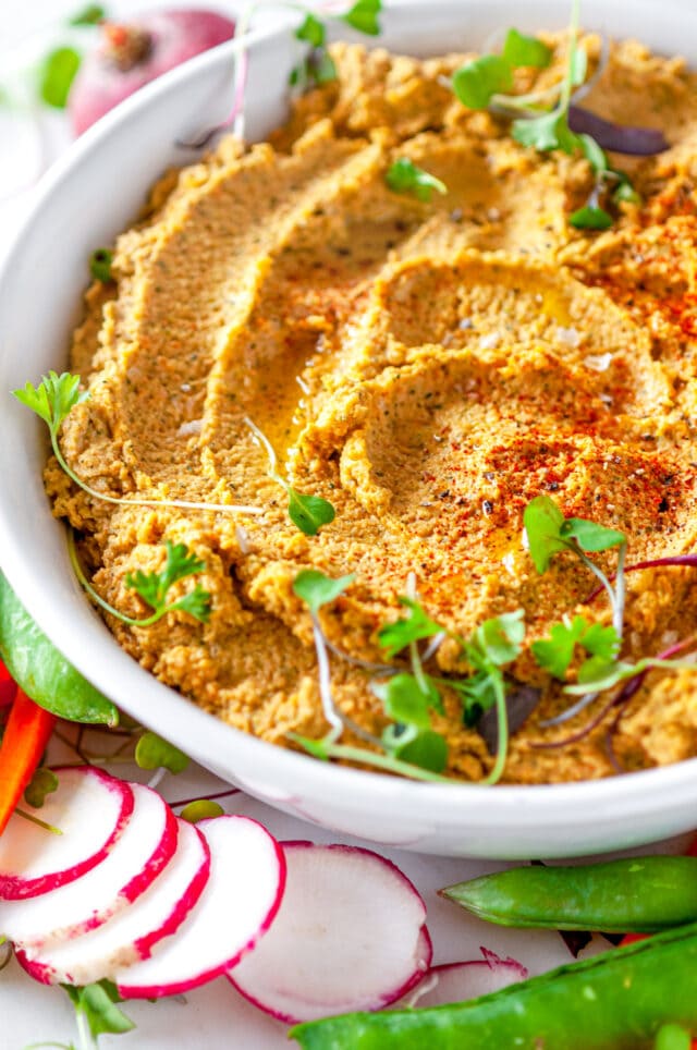 Easy Roasted Vegetable Hummus - Aberdeen's Kitchen