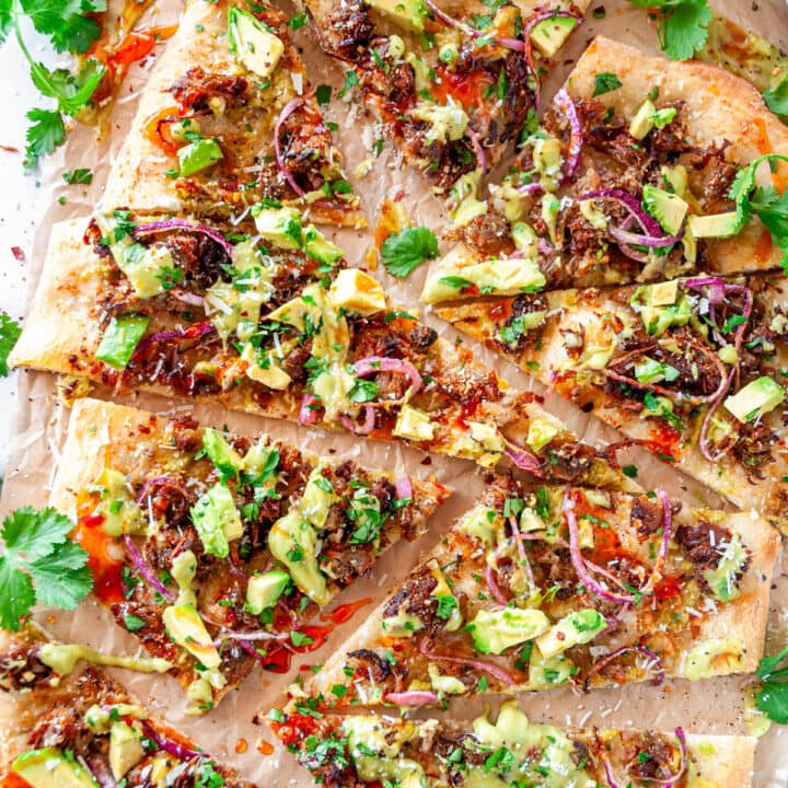 Carnitas Avocado Flatbread - Aberdeen's Kitchen