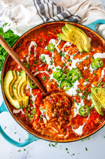 One Pot Red Enchilada Bake - Aberdeen's Kitchen