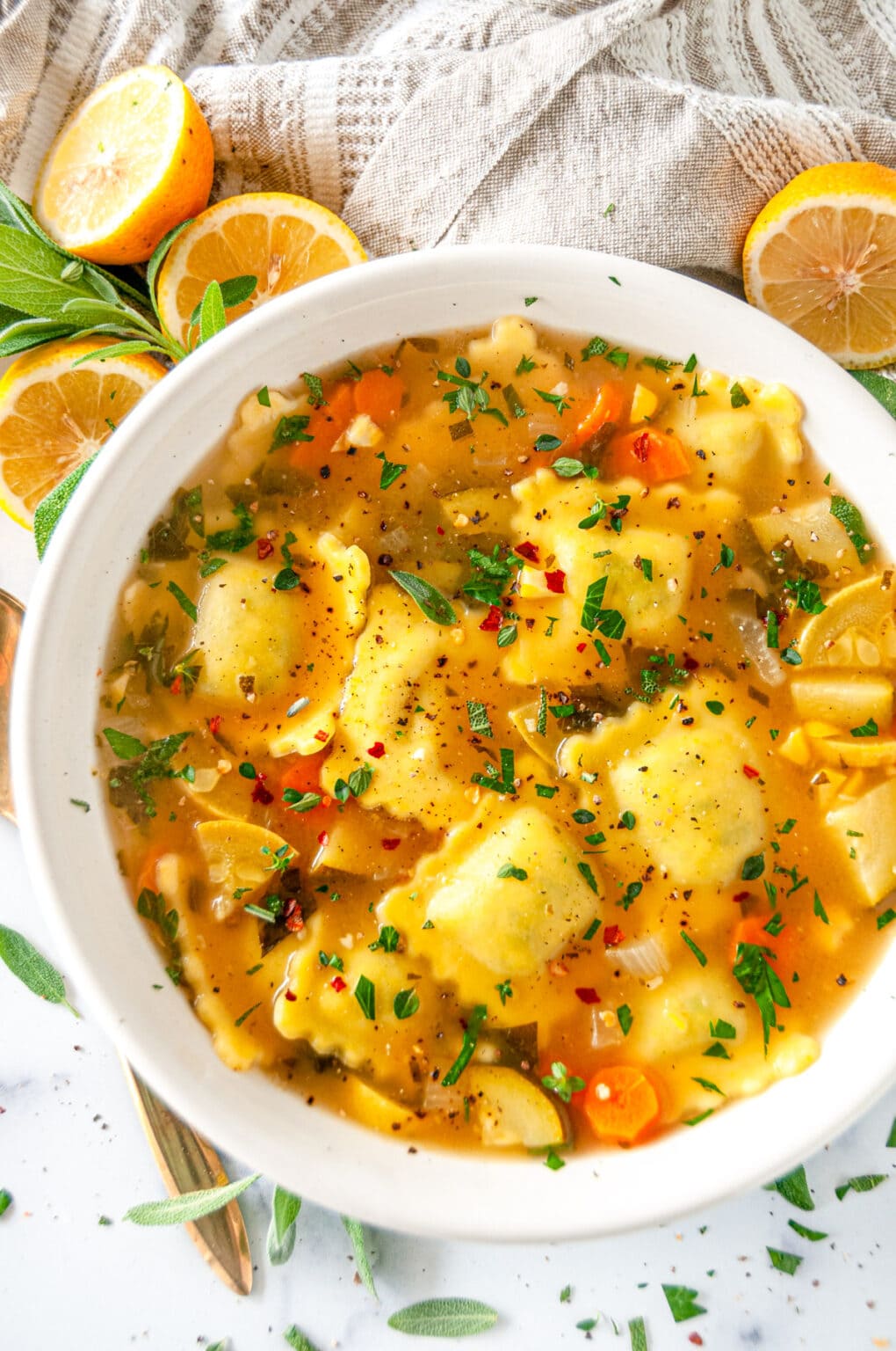 One Pot Ravioli Soup - Aberdeen's Kitchen