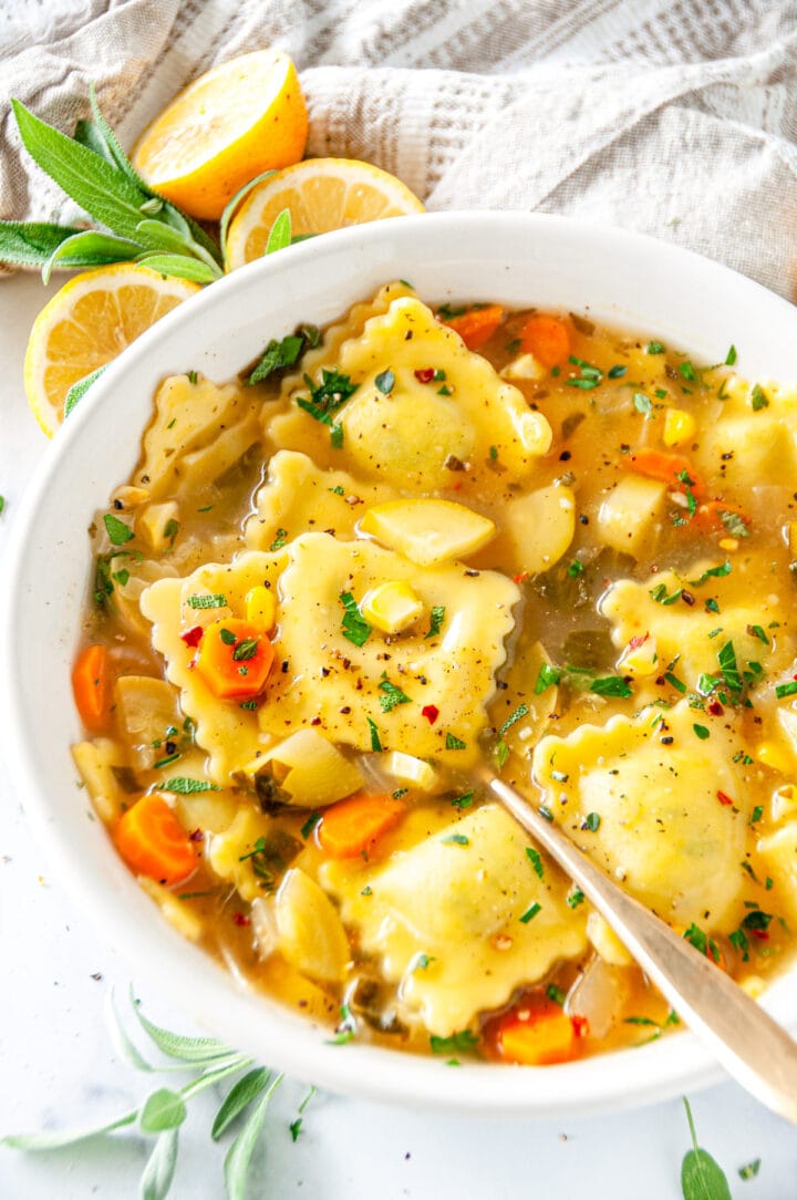 One Pot Ravioli Soup - Aberdeen's Kitchen